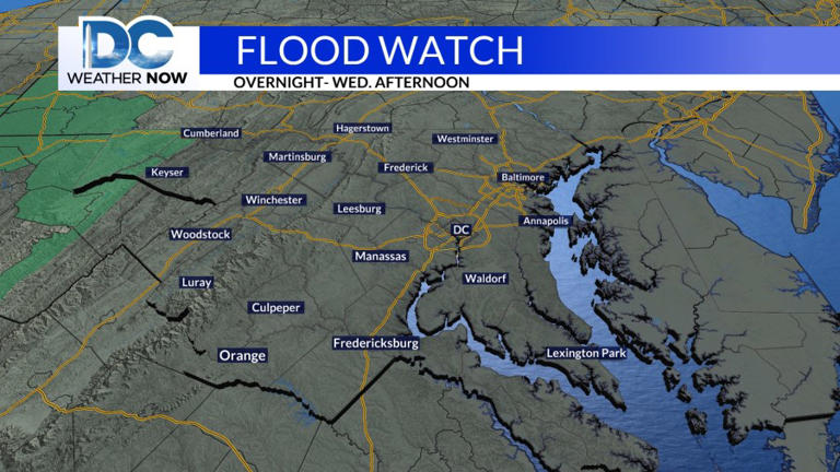 More wet weather today, with isolated severe storms for Wednesday