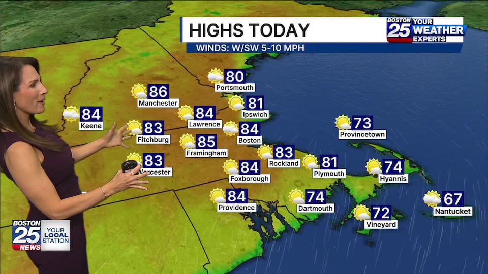 Boston 25 weather: Tuesday afternoon forecast