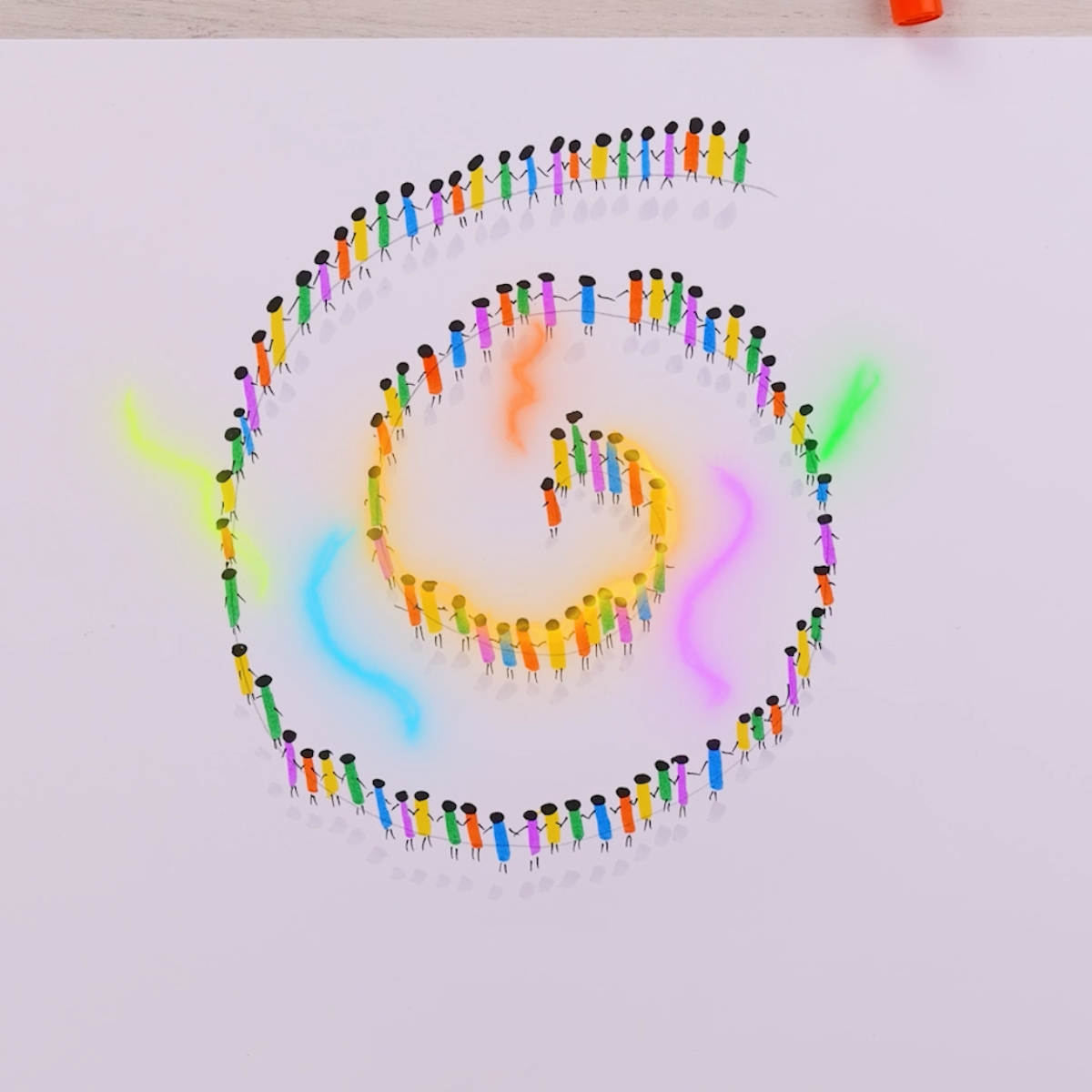 Dessin de personnes satisfaisant ! ️