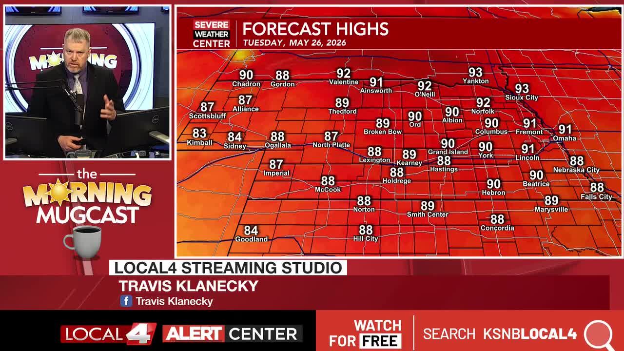 Warm and windy conditions continue today, with rain chances returning ...