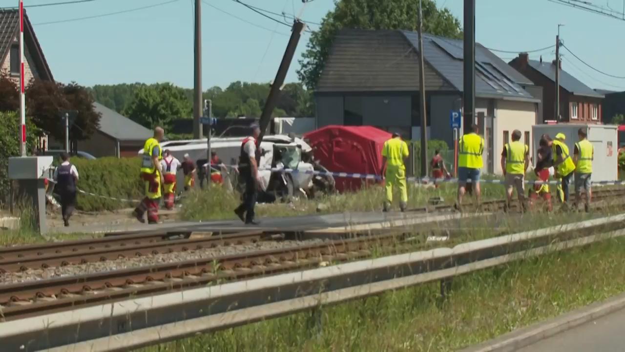 Investigation opened into deadly bus-train collision at crossing in Belgium