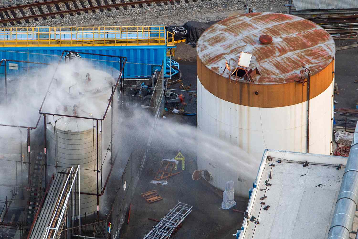 Threat of catastrophic explosion 'eliminated' after chemical tank ...