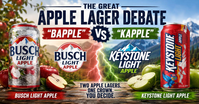 The great apple lager debate – 'Bapple' vs 'Kapple' Busch Light Apple ...