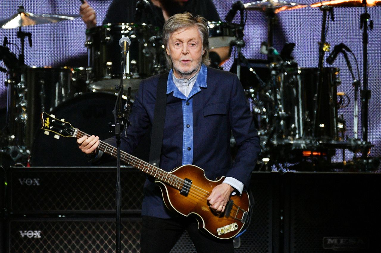 Sir Paul McCartney performs at The O2 Arena during his 'Got Back' world tour on December 18, 2024 in London, England.