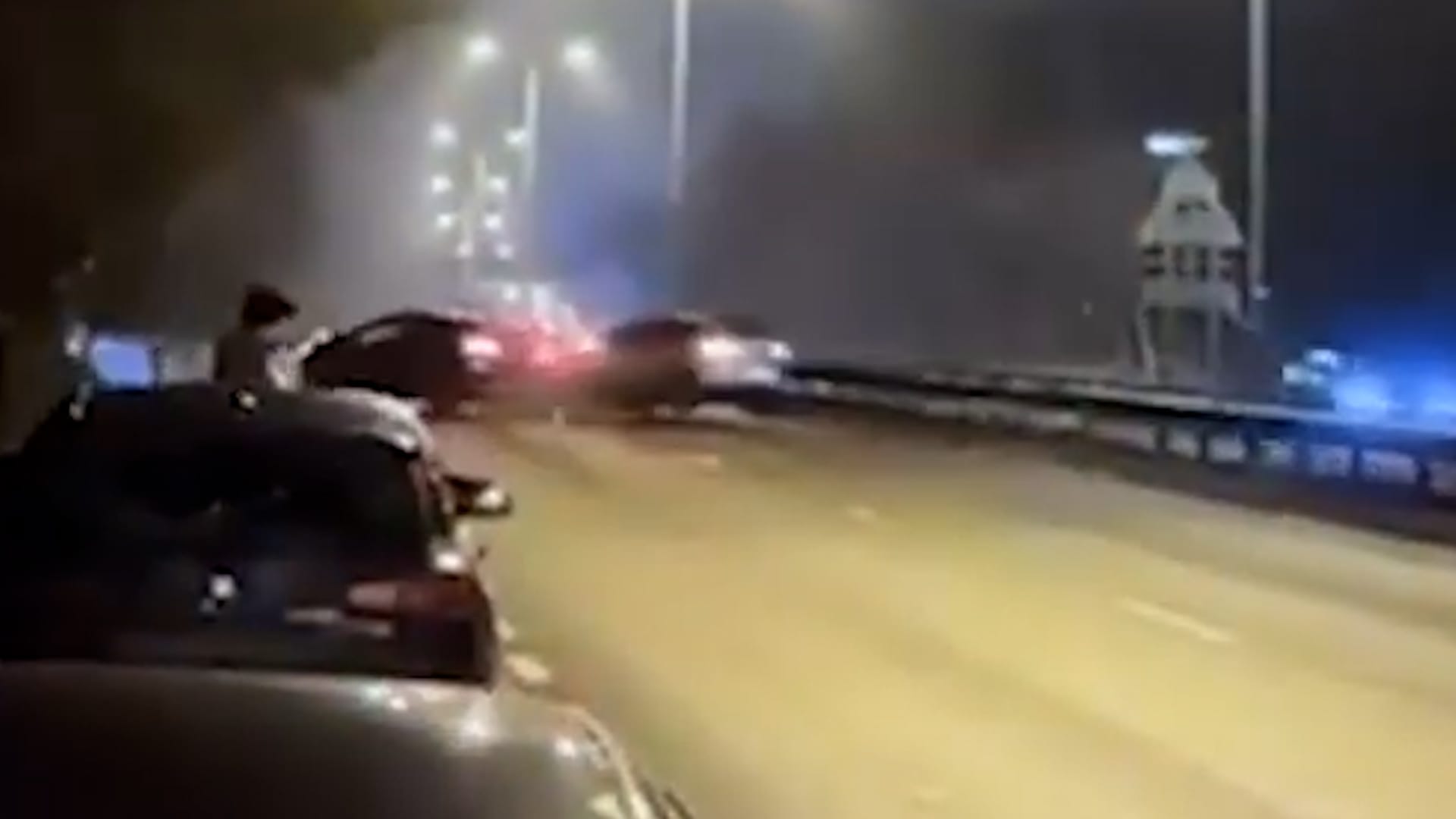 Moment speeding driver causes horror crash leaving two injured