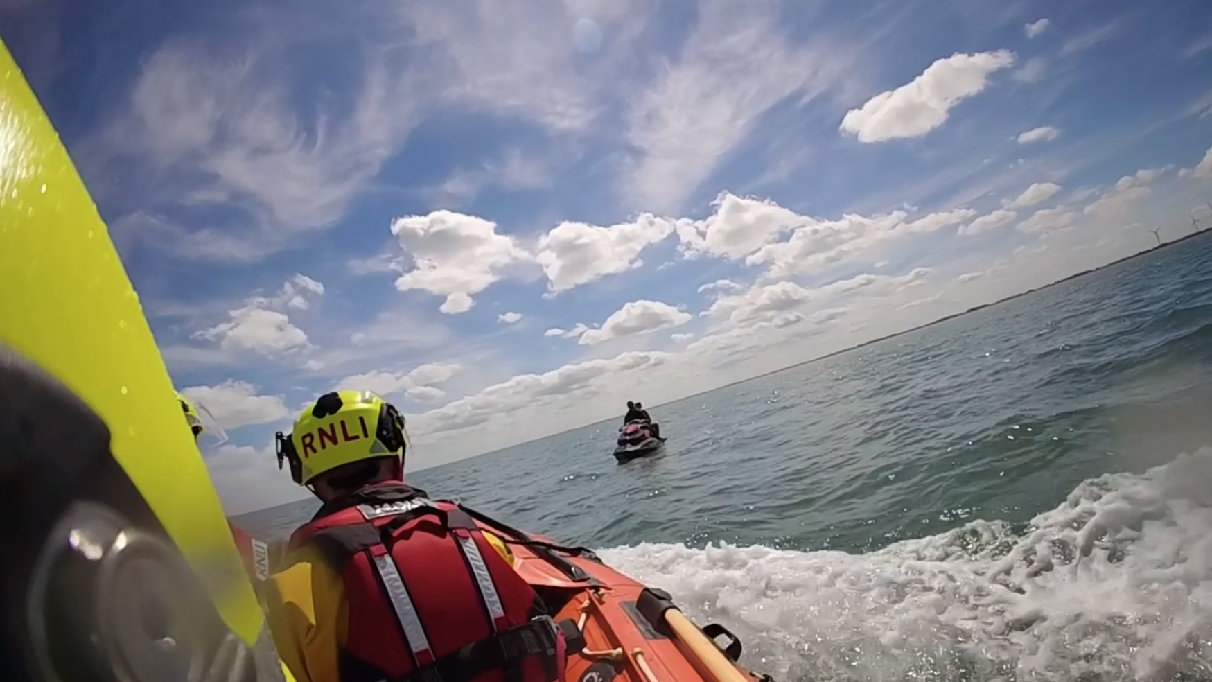 RNLI crew disrupt public event to make real rescue