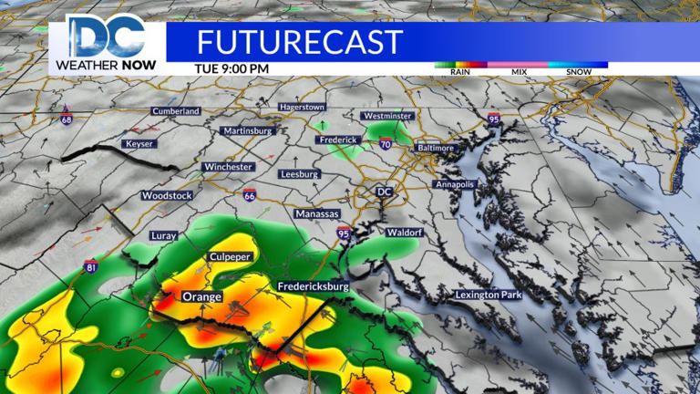 More wet weather today, with isolated severe storms for Wednesday