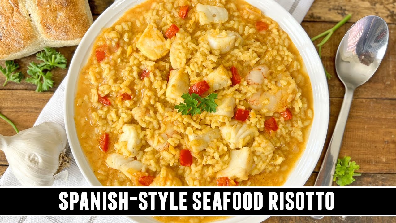 Spanish-style seafood risotto: Creamy rice packed with flavor