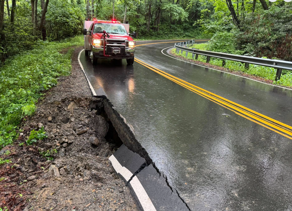 Henderson County roads washed out after heavy rainfall, flash flooding