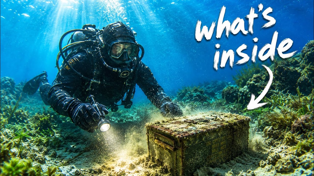 What's inside the ammo box & mystery bag underwater?