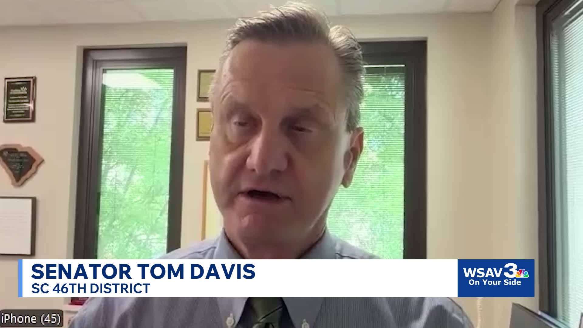 Watch: SC Senator Tom Davis explains redistricting decision