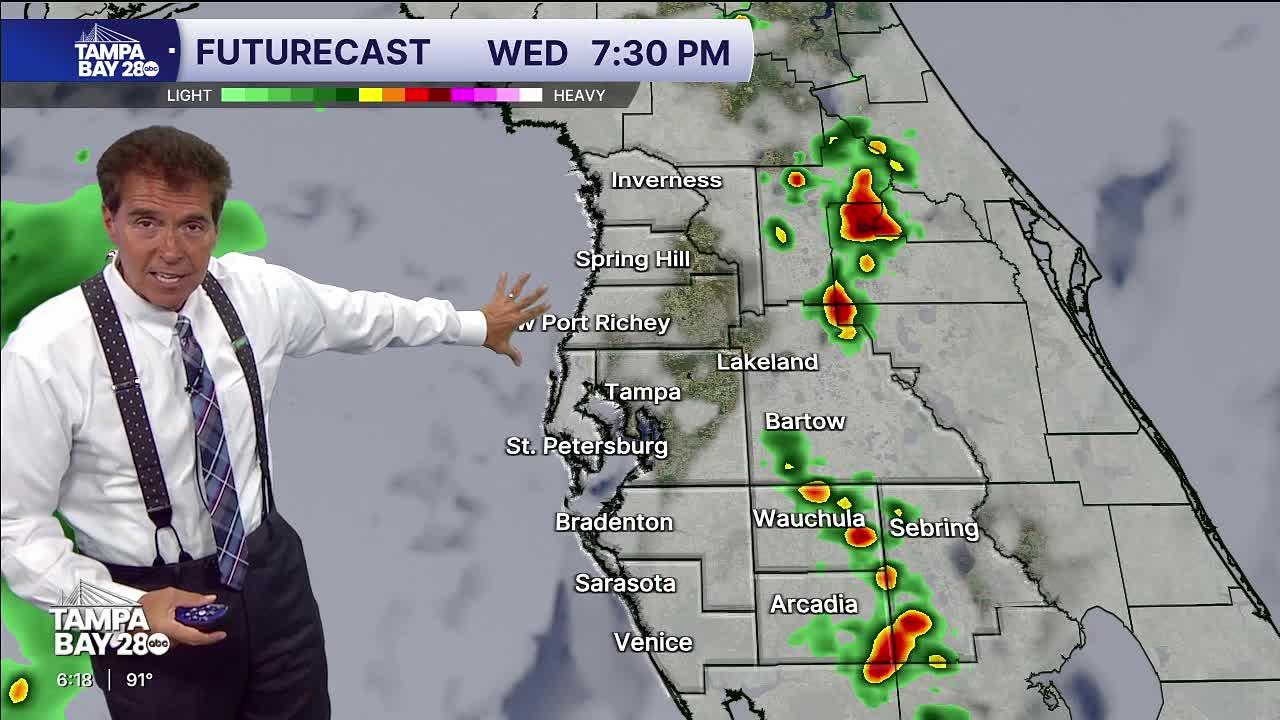 Thunderstorms pop up around Tampa Bay area