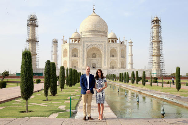Prince William and Princess Kate visit the Taj Mahal in 2016. (Image credit: Getty Images)