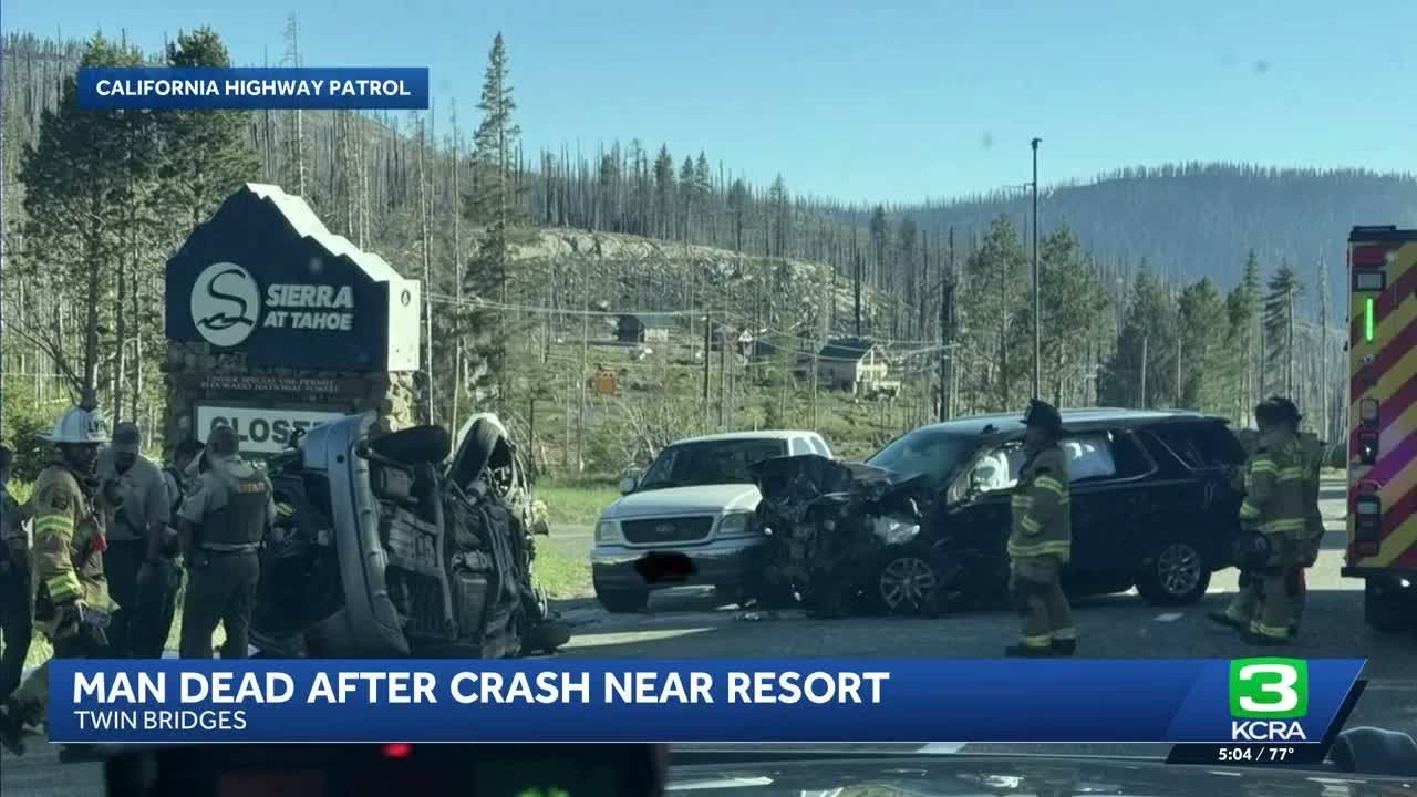 1 dead after Highway 50 crash at Sierra-at-Tahoe Resort sign