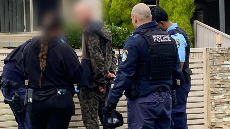 Two men have been charged over their alleged role in an attempted kidnapping of a woman at knife-point in Sydney's south-west. (Supplied: NSW Police)
