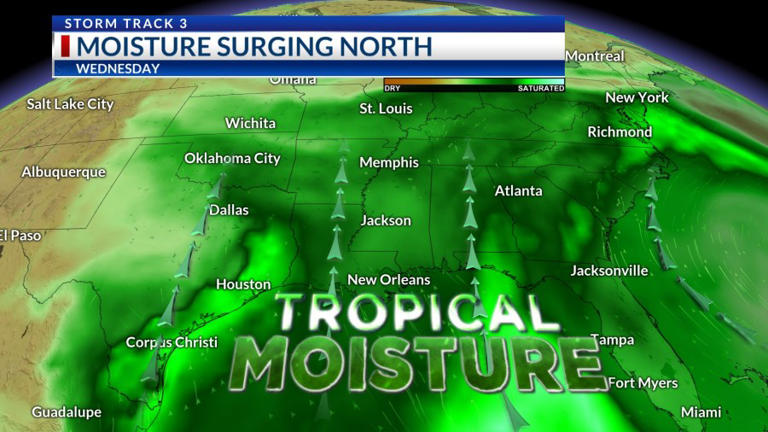 Storm Track 3 forecast: Tropical moisture brings scattered storms to Kansas