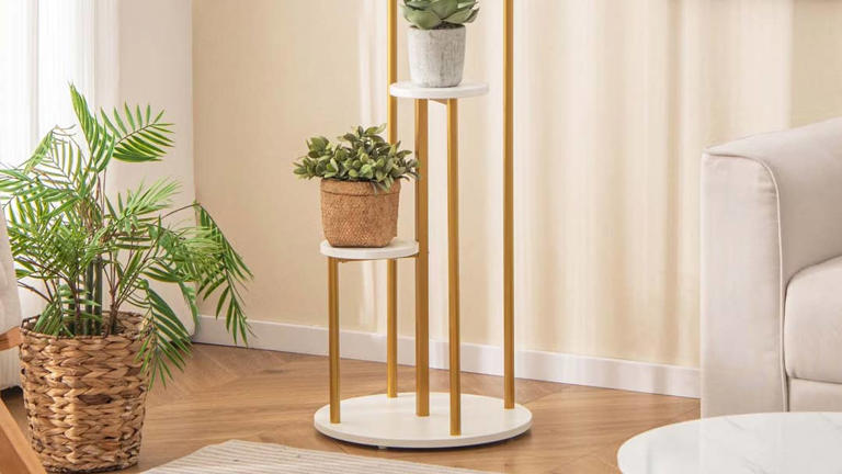 Target's 'Elegant' 4-tier plant stand doubles as a 'Modern' decor piece ...
