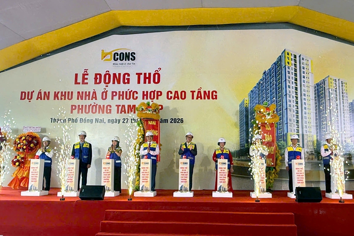 Động thổ khu nhà ở đầu tiên tại Đồng Nai sau khi lên thành phố, với 2800 căn hộ