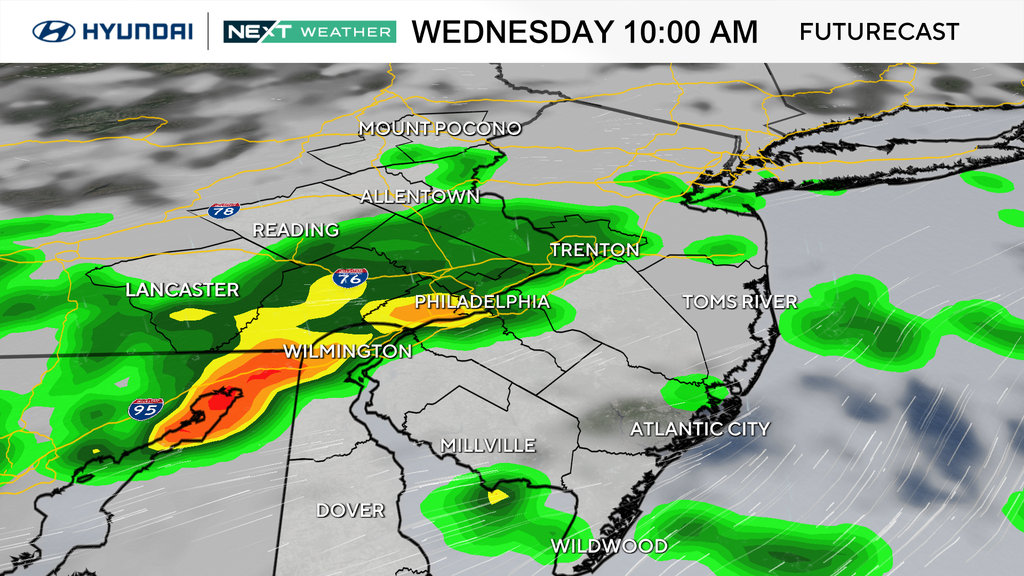 Tracking rain in the Philadelphia area today: scattered showers ...