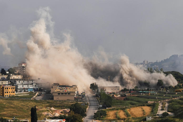 Smoke billows following an Israeli strike in Nabatieh, Lebanon May 26, 2026 [Stringer/Reuters]