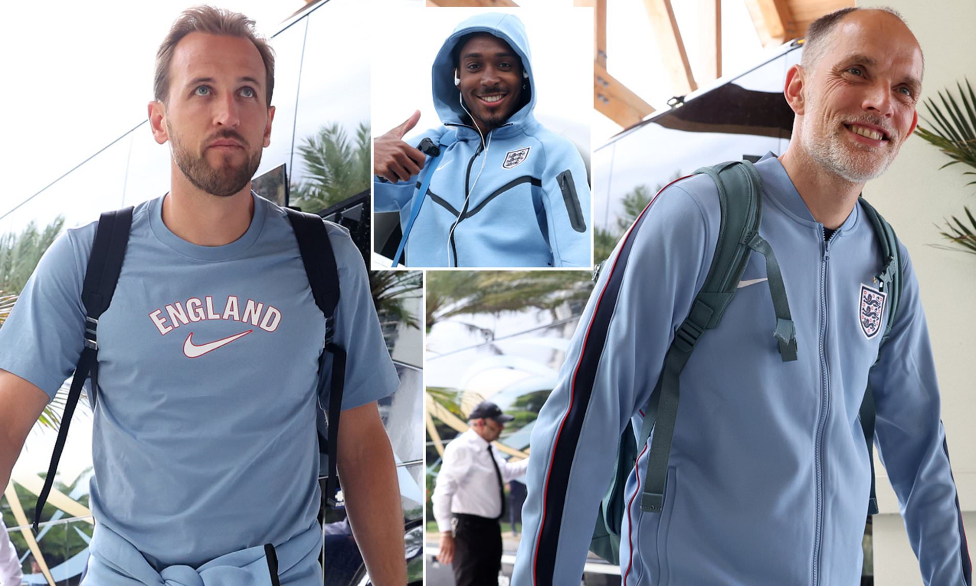 Welcome to Miami! England's World Cup stars arrive in Florida as they check into their lavish resort
