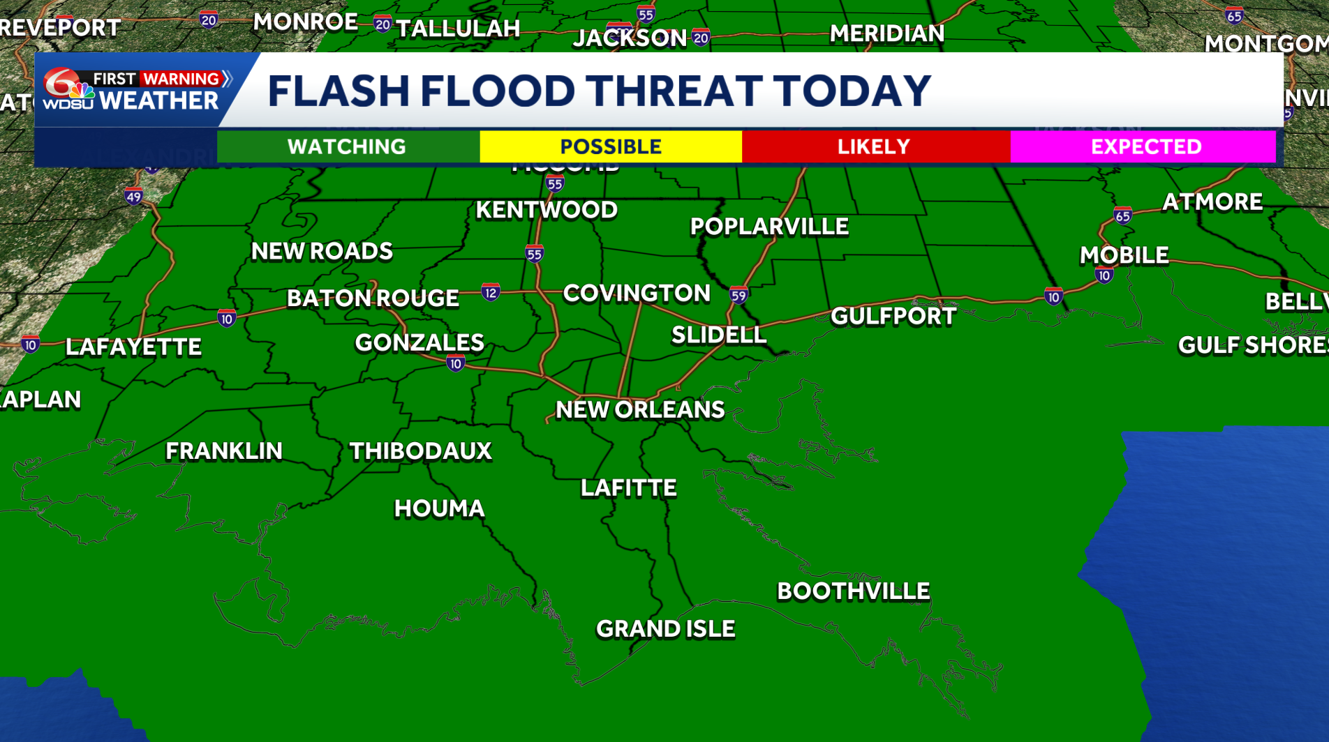 Impact day: Heavy rain, downpours could lead to areas of flash flooding ...
