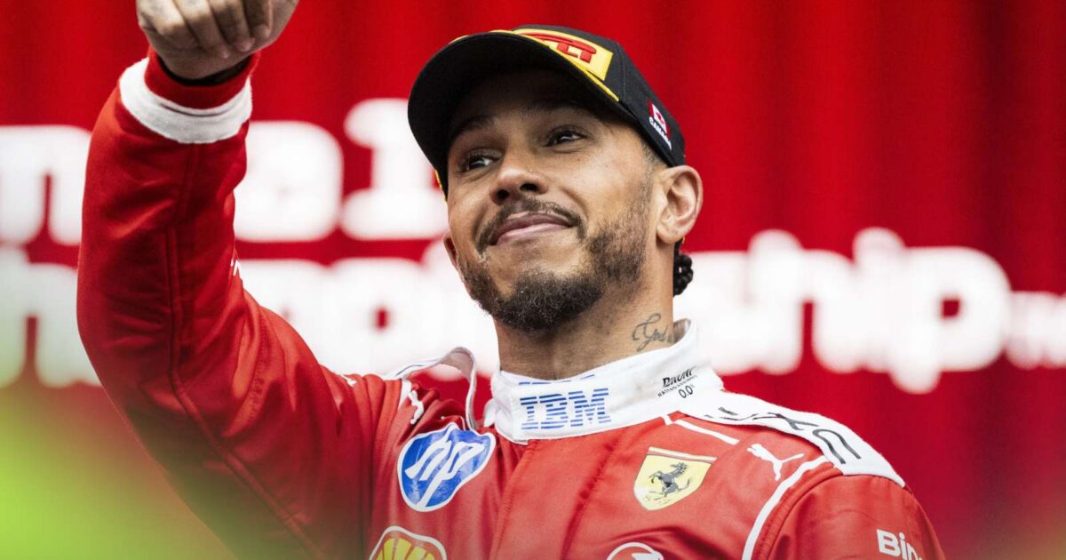 Lewis Hamilton waves to the crowd after finishing second at the Canadian Grand Prix.