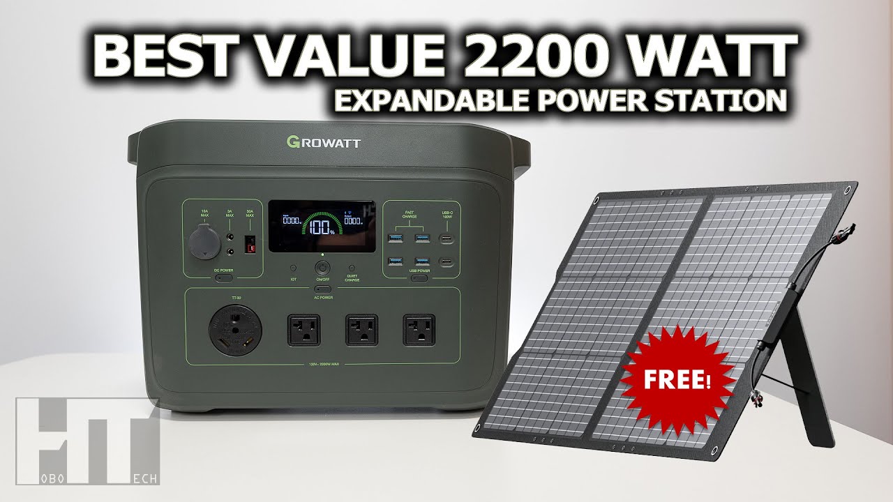 Growatt Infinity 2000 | 2200W LiFePO4 power station solar generator