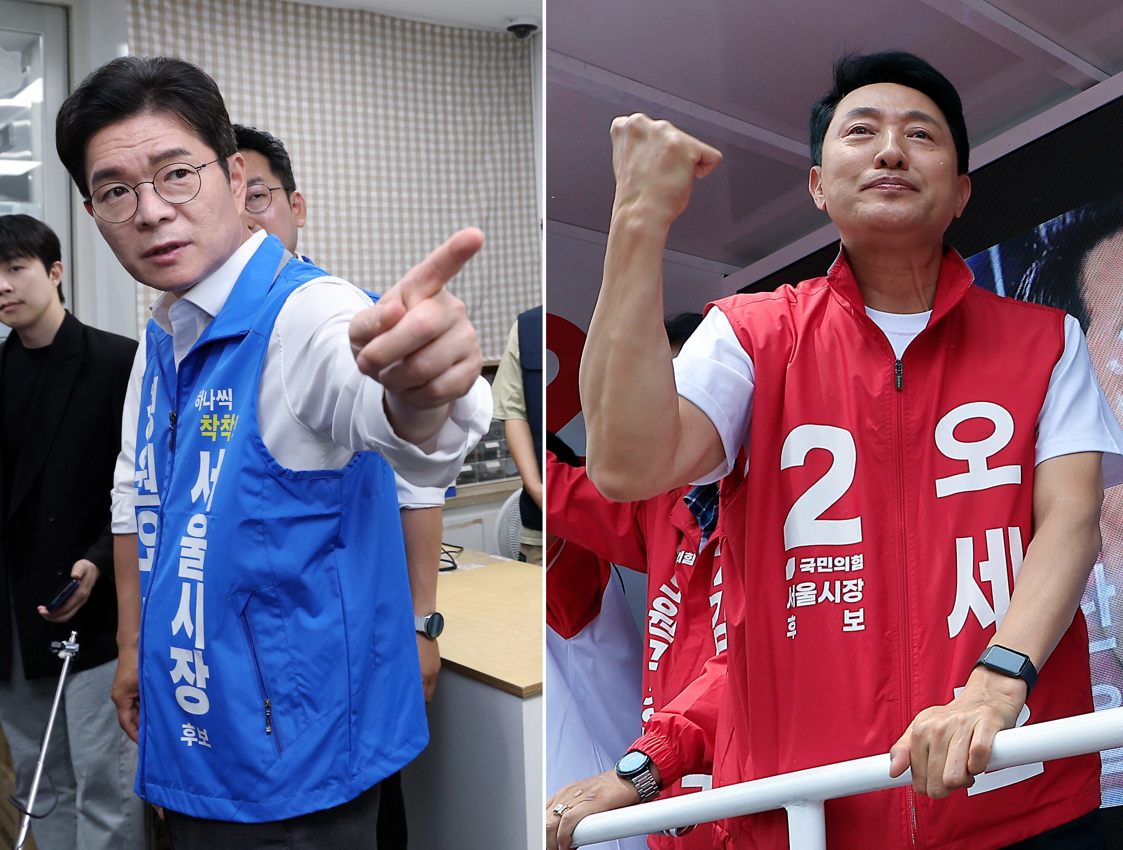 Chong, Oh frame Seoul election as referendum on government
