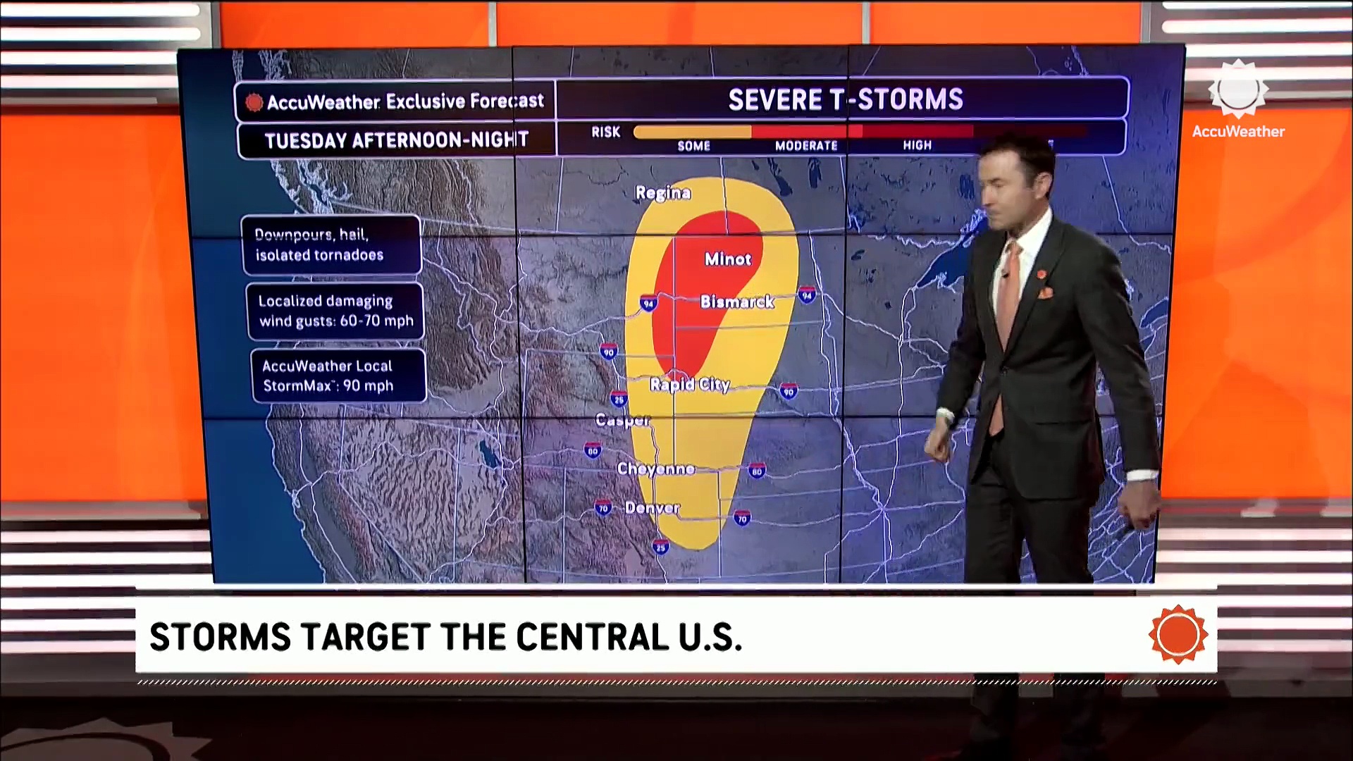 Severe storms target the central US