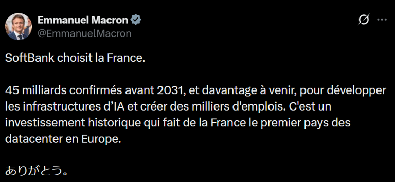 Emmanuel Macron says Nebius, SoftBank chose France as AI commitments ...