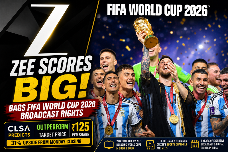 Zee stock soars after landing FIFA World Cup 2026 rights; CLSA sees 31% ...