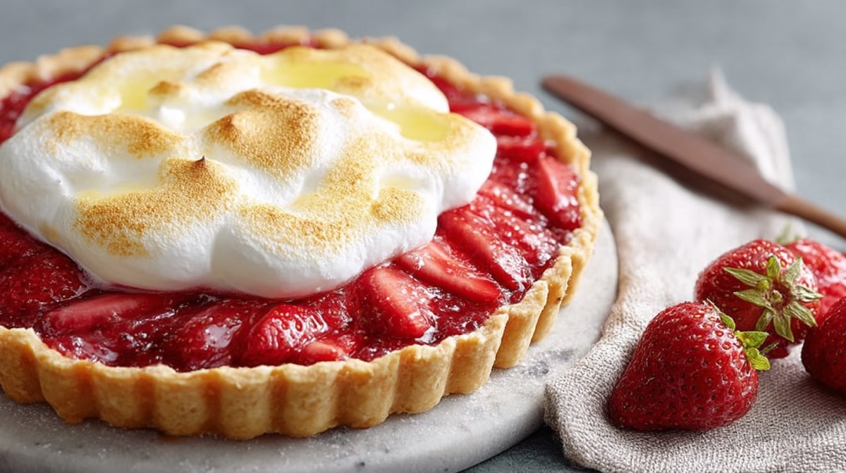 Dieser Erdbeer-Baiser-Kuchen ist unser Liebling im Sommer