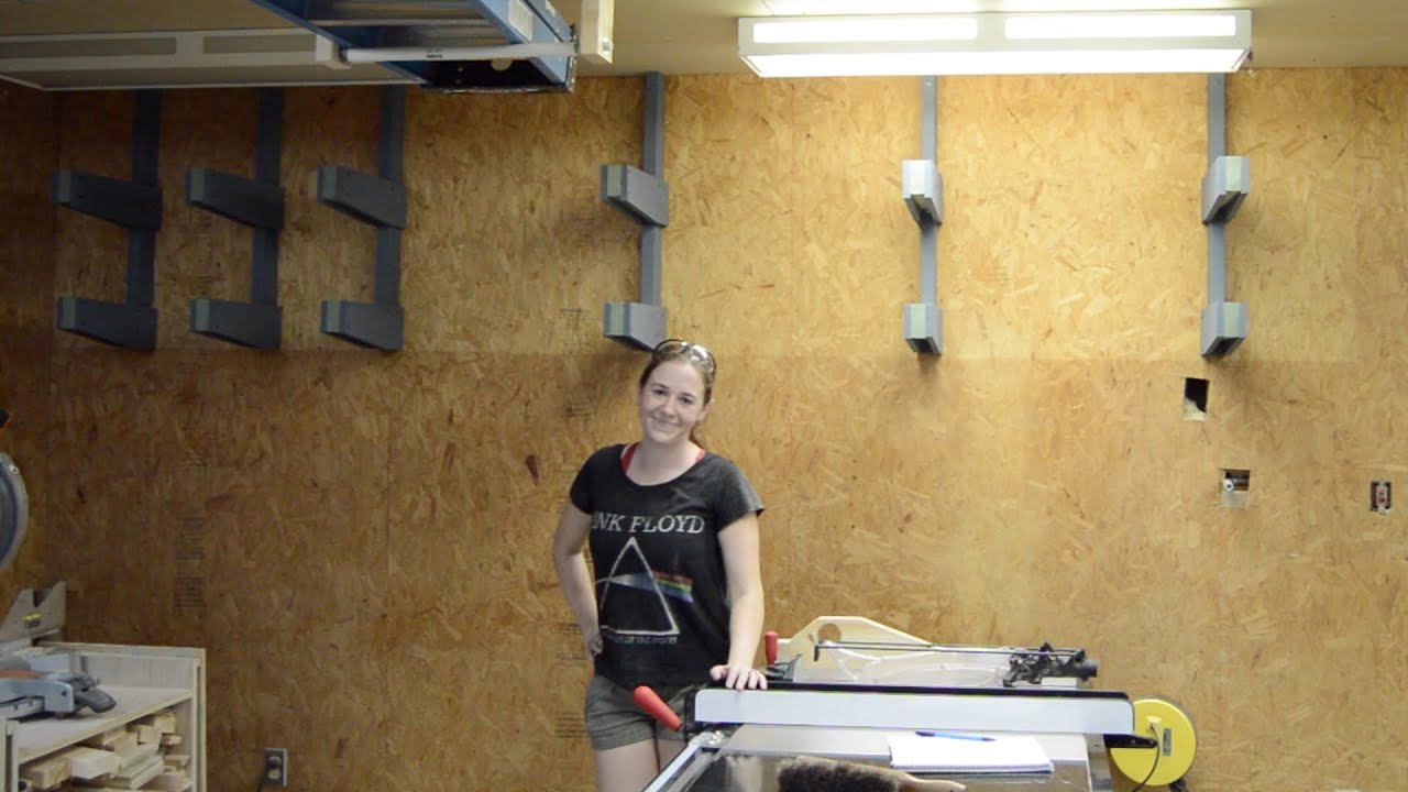 Maximize garage workshop space with an easy-to-build lumber rack