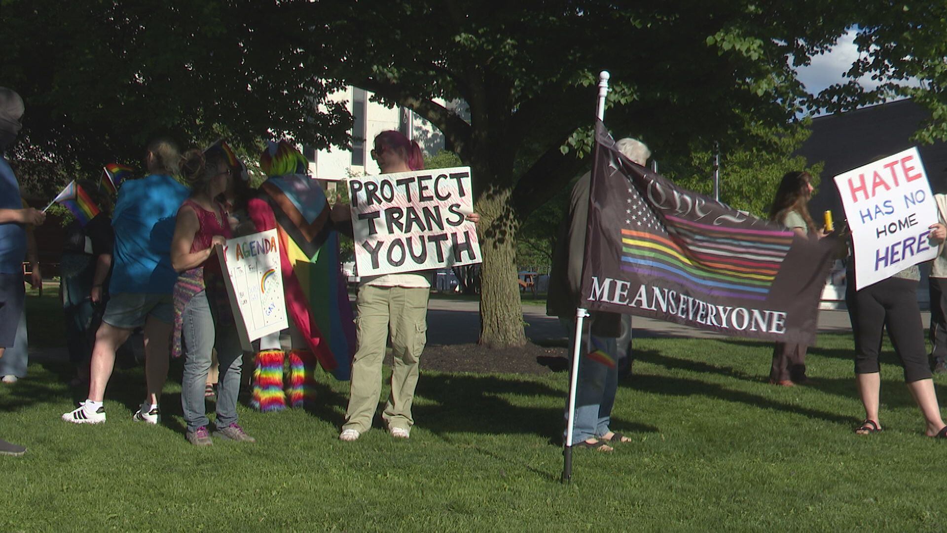Protest held to restore the pride flag raising