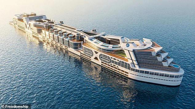 The new Freedom Ship is being developed, set to accommodate up to 80,000 people
