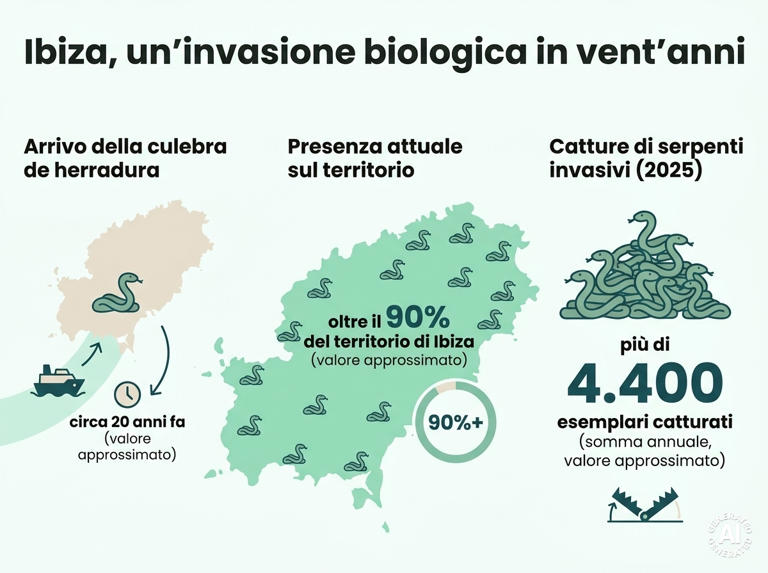 Ibiza, il serpente invasore diventa un caso internazionale: «È una ...