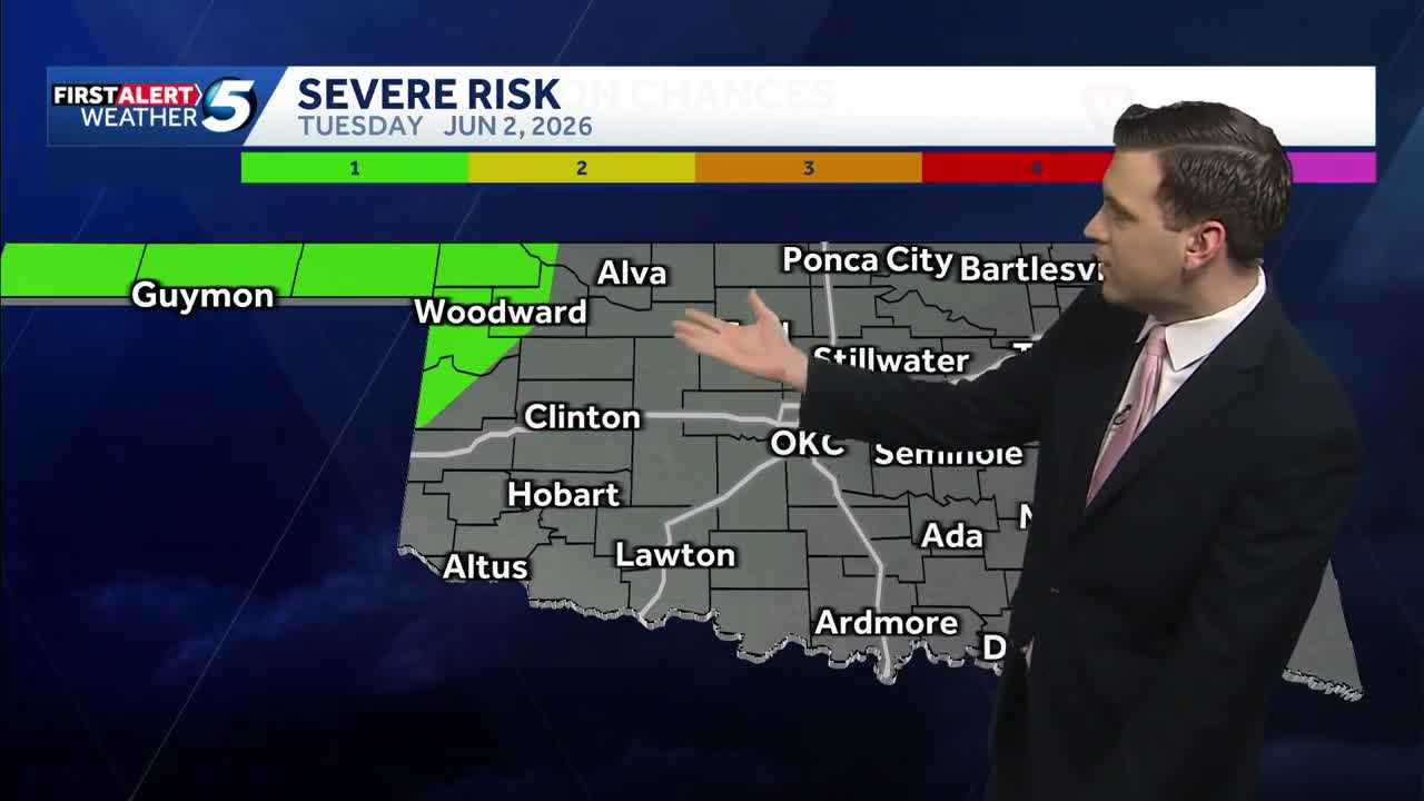 Timeline: Showers to linger, low severe weather threat in parts of Oklahoma