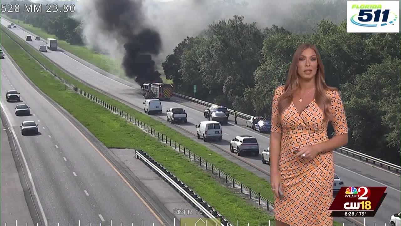 Video: Car goes up in flames on SR-528 in Orange County