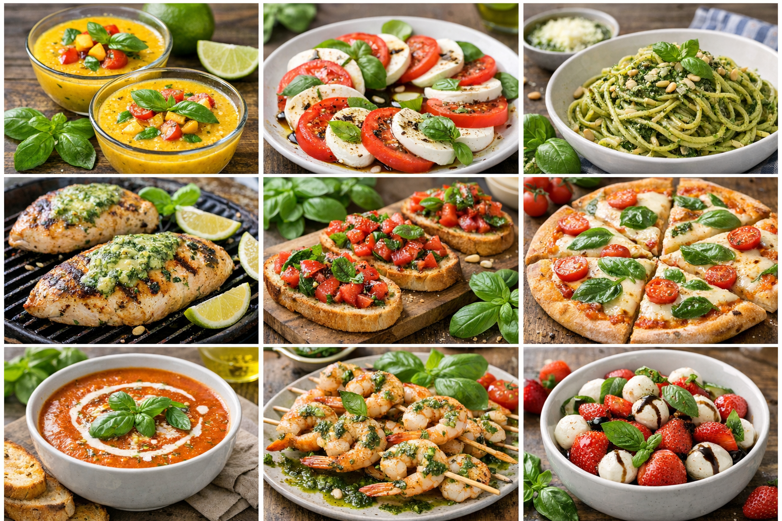 8 recettes savoureuses à base de basilic pour les amateurs de fraîcheur