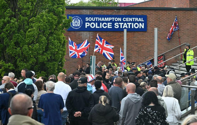 Southampton Central Police Station protest | Source: GETTY