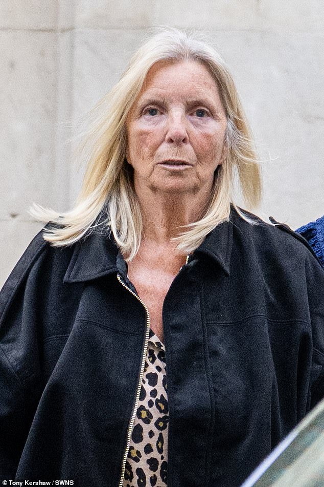 Kim Benstock leaves Snaresbrook Crown Court on Tuesday after being sentenced for benefits fraud 