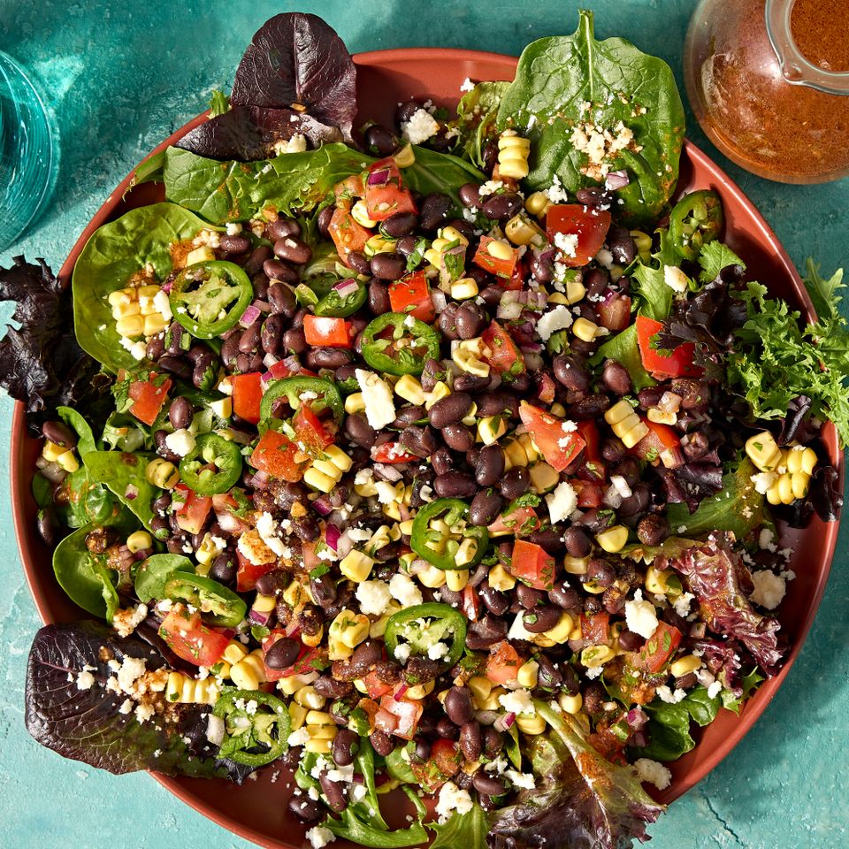 A recipe image of High-Protein Veggie Salad.