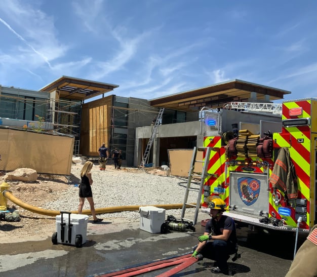 Welding spark ignites fire at home under construction near Town Center ...