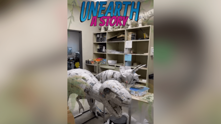Papier-mâché dinosaurs promote summer reading at Taylor Ranch Library