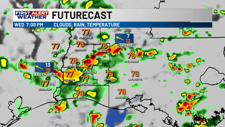 First alert forecast: Periods of showers and storms this afternoon ...