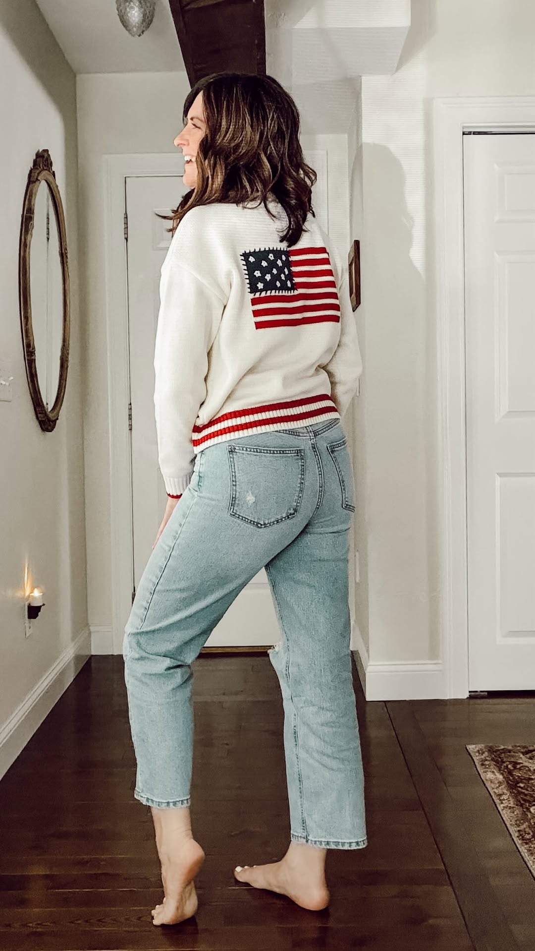 Easy patriotic DIY decor for a warm cozy home