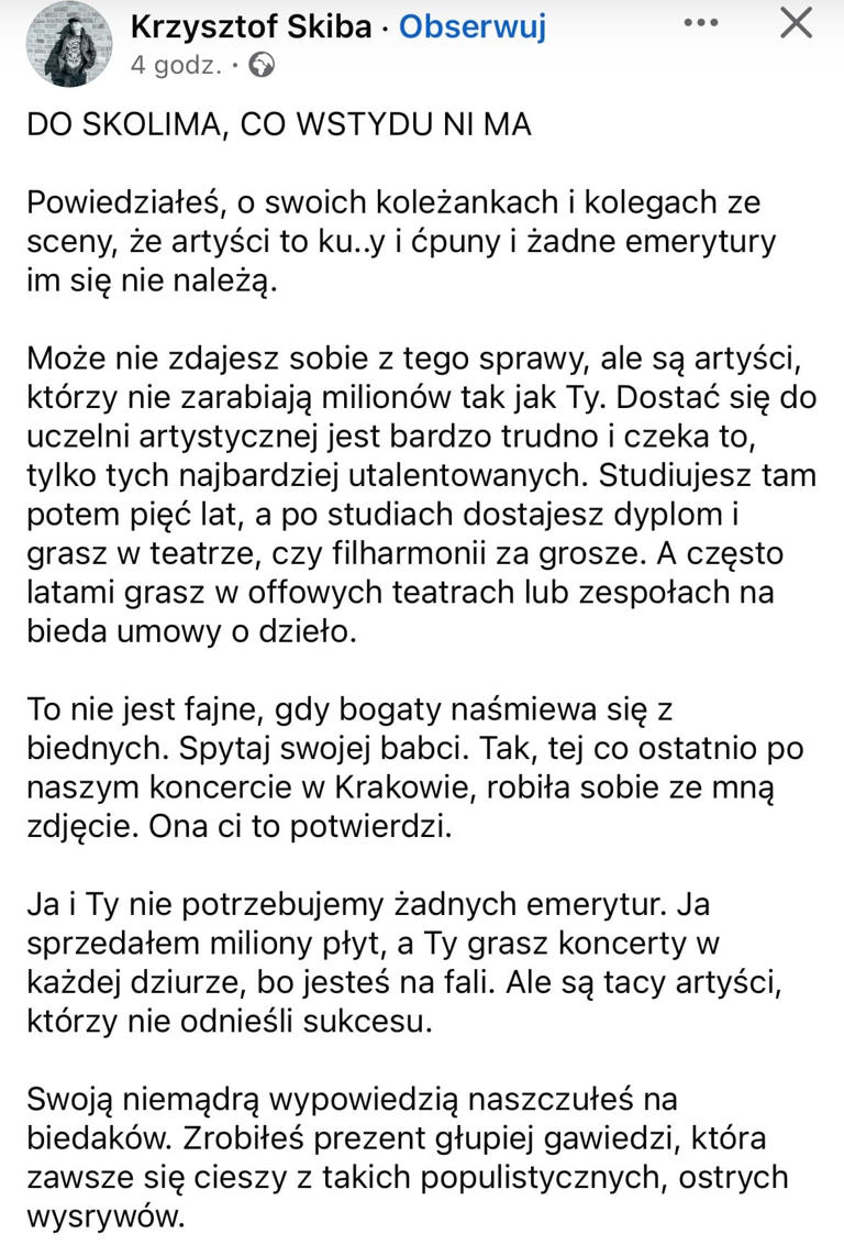 Skiba jedzie po Skolimie. 