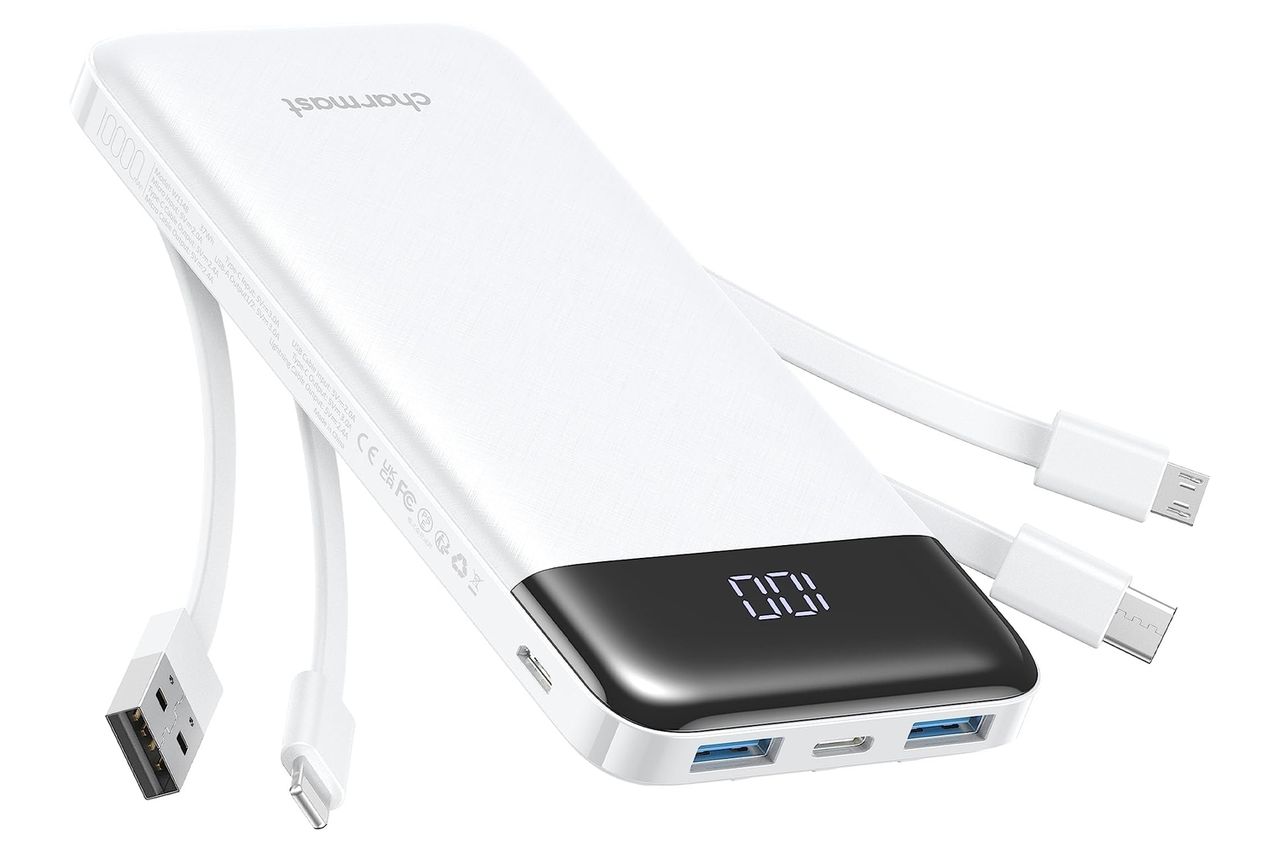 charmast Portable Charger with Reinforced Built-in 4 Cables