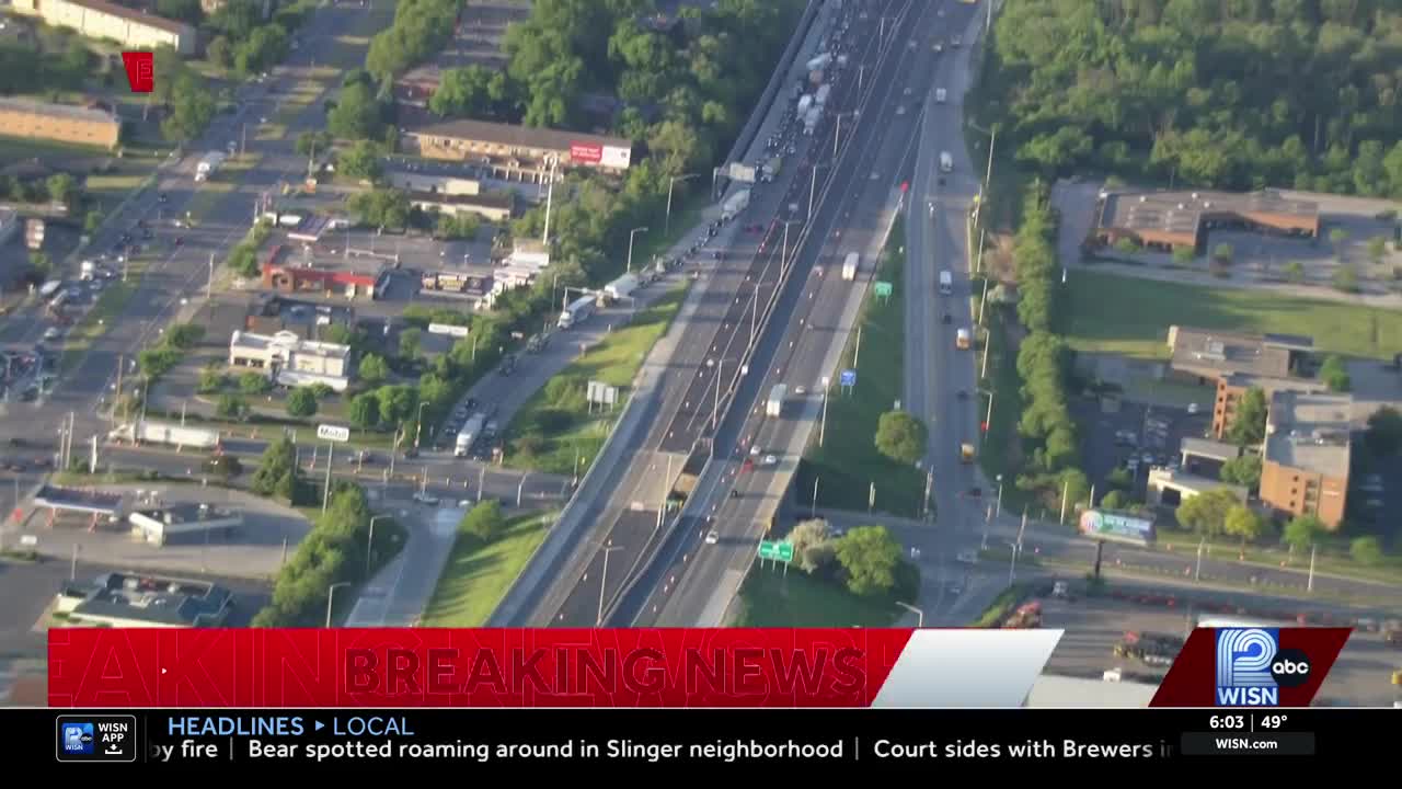 Freeway closure after crash